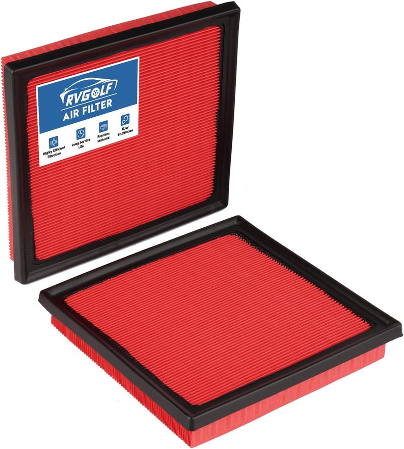 RVgolf 2PCS Engine Air Filter Fit for Subaru Ascent 19-26, Forester 19-24, Impreza 17-23, Crosstrek 18-22, Outback 20-25, WRX 22-26 (GAS Only) Air Filter Engine Filter Accessories# 16546AA16A CA12295 - Image 1